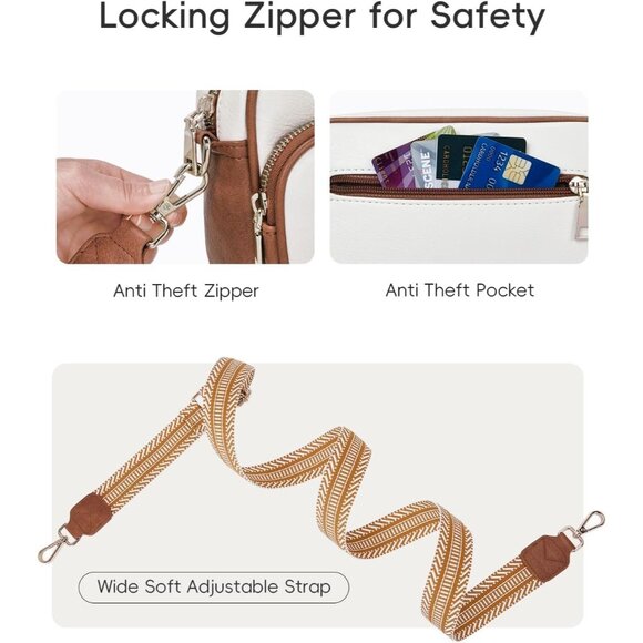 Women Small Crossbody Bag  Leather Purses Designer Shoulder Handbags - Picture 3 of 6